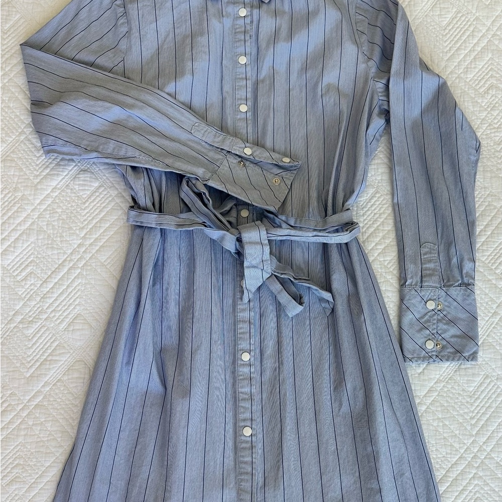 Scotch & Soda Blue and White Striped Shirt